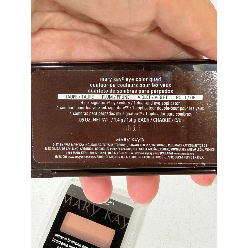 lot 3 Mary Kay Makeup Bundle Eye Color Quad Lip Color Duo Sandstone Bronzer
